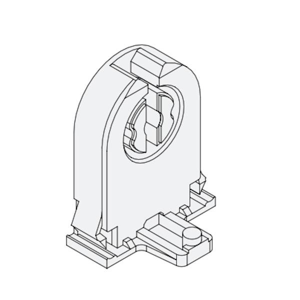 Small - Non-Shunted - Medium Bi-Pin - For T8 and T12 Lamps | Keystone Socket (Keystone KT-SOCKET-T8-U-S 12566)