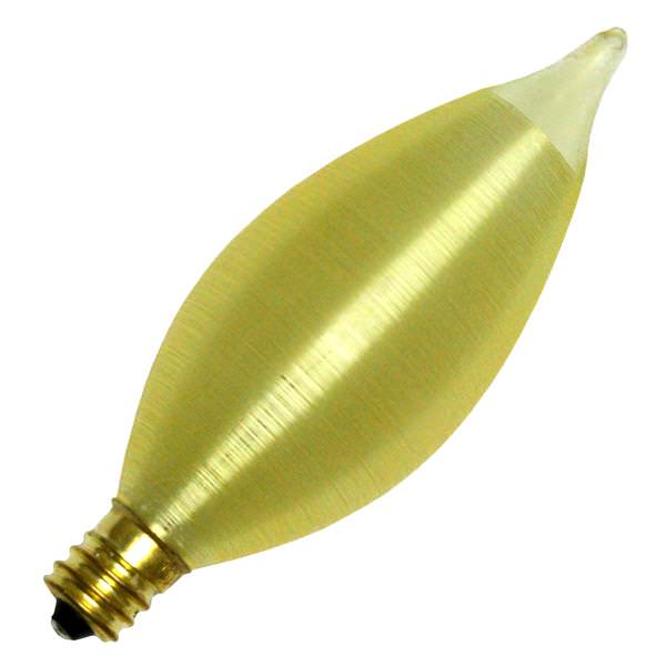 25 watt - 130 volt - C11 - Candelabra Screw (E12) Base - Amber - Spunlite - Decor | Bulbrite Incandescent Light Bulb (Bulbrite 25C11A 30125)