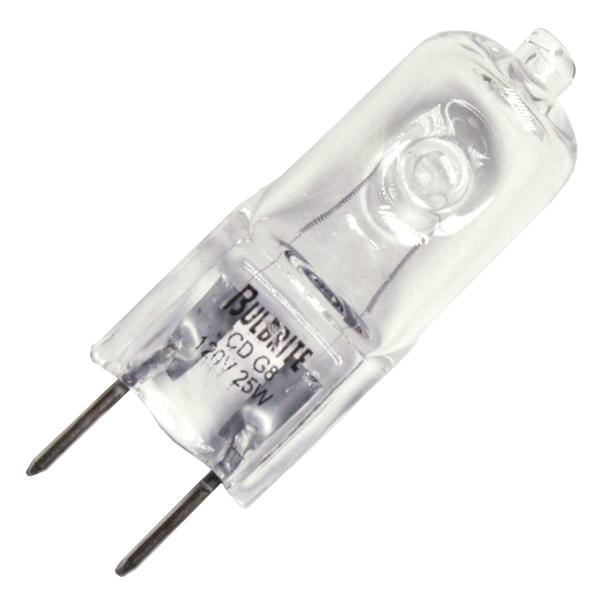 25 watt - 120 volt - T4 - Bi-Pin (GY8) Base - 2,900K - Clear - Single Ended | Bulbrite Halogen Incandescent Light Bulb (Bulbrite Q25GY8/120 55025)