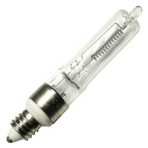 250 watt - 120 volt - T4 - Miniature Candelabra Screw (E11) Base - 3,000K - Natural White - Clear - Single Ended - Super-Q | Sylvania Halogen Incandescent Light Bulb (Sylvania 250Q/CL/MC (EHT) 120V 58762)