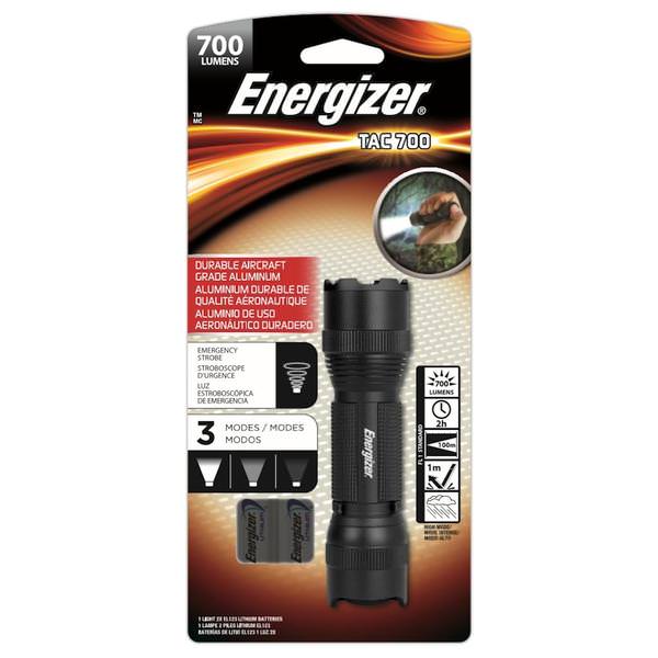 Black - Tactical - 700 Lumens - LED | Eveready Flashlight (Batteries Included) (Eveready ENR PMHT2L.1 NA TACTICAL METAL LIGHT WB 13212)