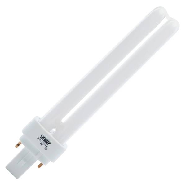 26 watt - PLD - 2-Pin (G24d-3) Base - 4,100K - Cool White - Frosted - Double Twin Tube - Non-Dimmable | Feit Electric Light Bulb (Feit Electric PLD26/41 80794)