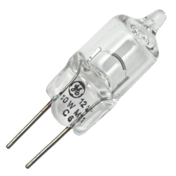 10 watt - 12 volt - T3 - Bi-Pin (G4) Base - Clear | GE Halogen Incandescent Light Bulb (GE Q10T3/CL 34674)