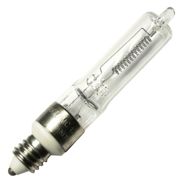 #EHT - 250 watt - 120 volt - T4 - Miniature Candelabra Screw (E11) Base - 2,950K - Warm White - Clear - Quartz | GE Halogen Incandescent Projector Light Bulb (GE Q250CL/MC-EHT 43699)