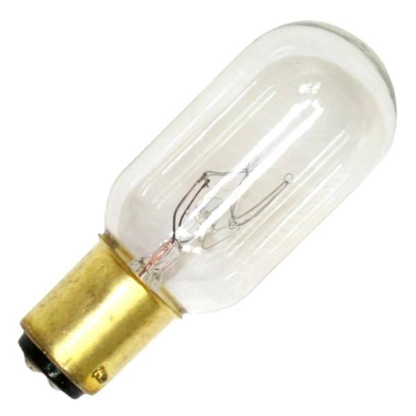 25 watt - 12 volt - T8 - Double Contact Index (BAY15d) Base - Clear | Incandescent Light Bulb (General 25T8/DCI 12V 38903)