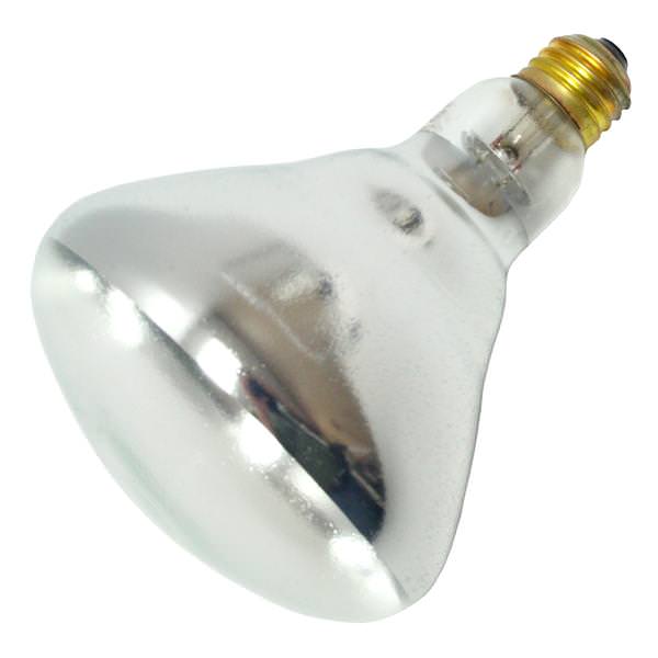 250 watt - 120 volt - BR40 - Medium Screw (E26) Base - Clear - Rough Service - Safety Coated - CoverShield - Prism - Reflector - Infrared - Heat Lamp | Halco Incandescent Light Bulb (Halco BR40CL250/1/CSTF 04066)