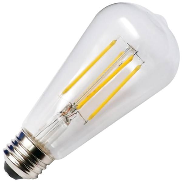 5.5 watt - 120 volt - ST19 - Medium Screw (E26) Base - 2,700K - Warm White - Clear - Omni-Directional - ProLED - Dimmable | Halco LED Antique Filament Light Bulb (Halco ST19CL5ANT/827/LED2 85043)