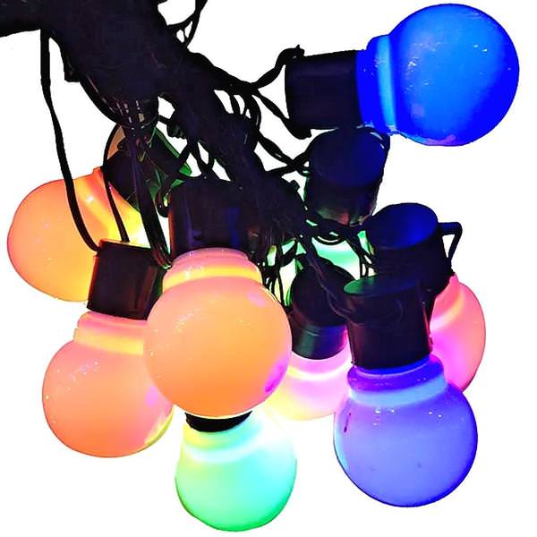 10 Light - 17' - Green Wire - Multi-Color - Plastic - Indoor/Outdoor - 50mm - Vintage  | Kurt S. Adler Christmas LED Light String Set (Kurt S. Adler UL5001 29281)