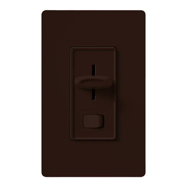120 volt - Brown - Wall Switch - Dimmer - LED / Incandescent Compatible - Single Pole / 3-Way - Skylark | Lutron Dimmer Switch (Lutron SCL-153P-BR SKYLARK CFL/LED DIMMER BROWN BOXED 00897)