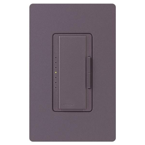 120 volt - Plum - Wall Switch - Dimmer - LED / Incandescent Compatible - Single Pole / 3-Way - Toggler - Maestro | Lutron Dimmer Switch (Lutron MACL-153M-PL MAESTRO C.L MULTILOC ED BOX PLUM 01078)