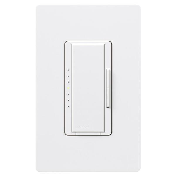 120 volt - Snow - Wall Switch - Dimmer - LED / Incandescent Compatible - Single Pole / 3-Way - Toggler - Maestro | Lutron Dimmer Switch (Lutron MACL-153M-SW MAESTRO C.L MULTILOC ED BOX SNOW 01086)