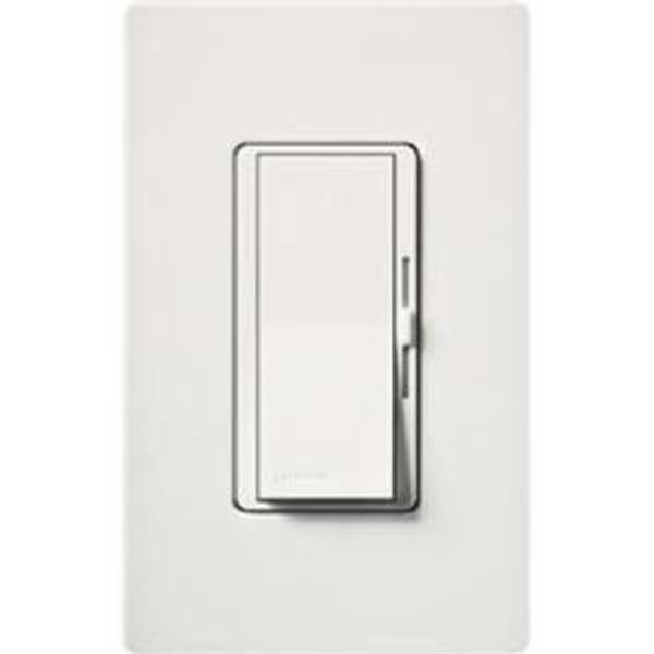 120 volt - 250 watt - White - Wall Switch - Single-Pole or 3-Way -CFL/LED - Diva  | Lutron Dimmer Switch (Lutron DVCL-253P-WH DIVA CFL/LED BOX 250W WHITE 09197)