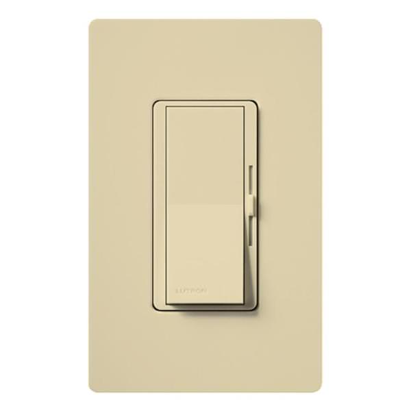 120 volt - Ivory - Wall Switch - Dimmer - LED / Incandescent Compatible - Single Pole / 3-Way - Toggler - Diva® | Lutron Dimmer Switch (Lutron DVCL-253PH-IV DIVA CFL/LED CLAM 250W IVORY 09209)