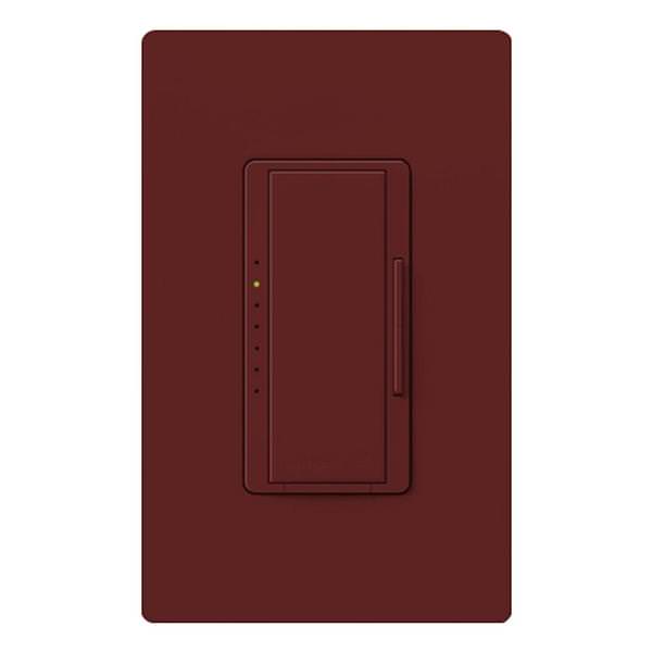 120 volt - Merlot - Wall Switch - Preset Dimmer - LED / Incandescent Compatible - Single-Pole / 3-Way | Lutron Dimmer Switch (Lutron RRD-6NA-MR RADIORA2 600W NEUTRAL ADAPTIVE DIMMER MERLOT 21270)