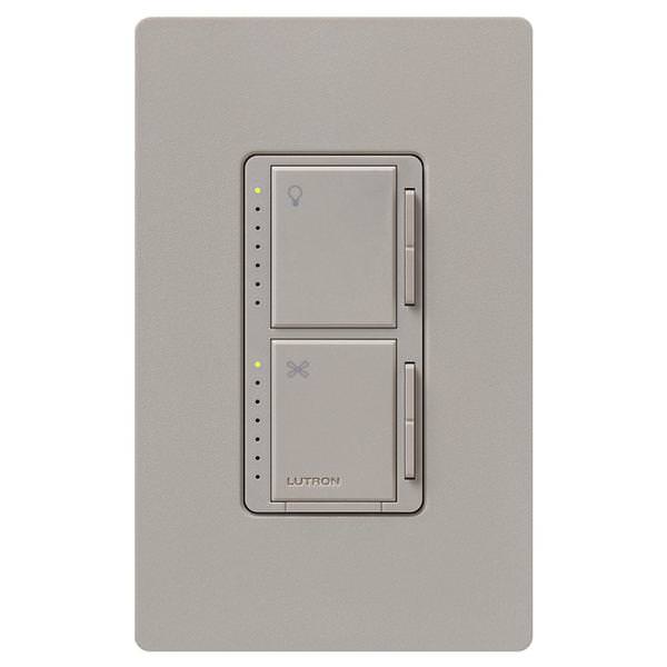 120 volt - 1 amp - Taupe - Wall Switch - Single-Pole / 3-Way - 7-Speed - Maestro | Lutron Fan Control and Dimmer (Lutron MA-LFQ3-TP MA 1A FAN/300W LT 3WAY SF BOX KIT TAUPE 23466)