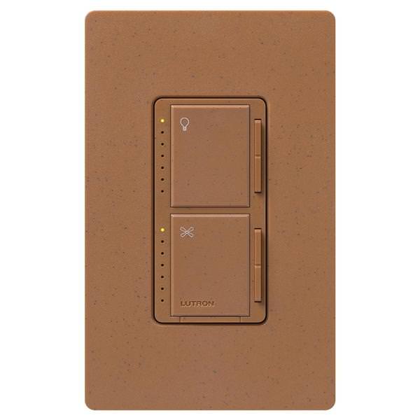 120 volt - 1 amp - Terracotta - Wall Switch - Single-Pole / 3-Way - 7-Speed - Maestro | Lutron Fan Control and Dimmer (Lutron MA-LFQ3-TC 23473)