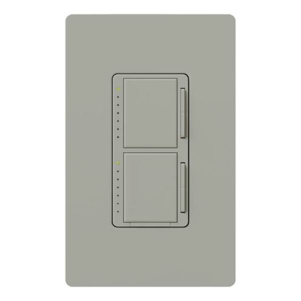 120 volt - 300 x 2 watt - Gray - Wall Switch - Preset Dimmer - Incandescent / Halogen Compatible - Single-Pole - Maestro | Lutron Dual Dimmer Switch (Lutron MA-L3L3-GR MA DIM/DIM 300W/300W GR GR 41141)