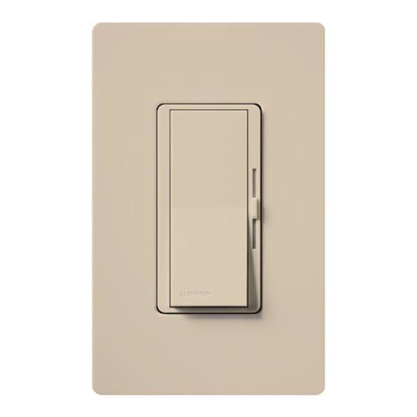 120 volt - Taupe - Wall Switch - Preset Dimmer - LED / Incandescent Compatible - Single-Pole / 3-Way - Toggler - Diva® | Lutron Dimmer Switch (Lutron DVSCCL-253P-TP DIVA CFL/LED BOX 250W TAUPE 09236)