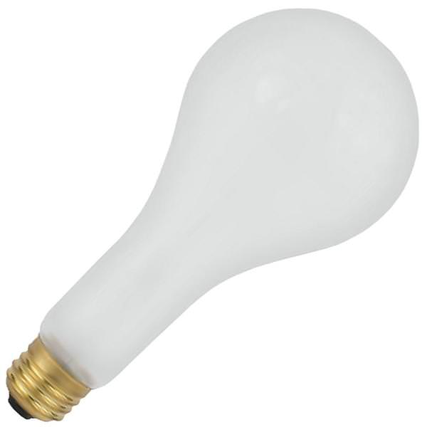 500 watt - 120 volt - PS25 - Medium Screw (E26) Base - 3,400K -  Natural White - Frosted | Osram Incandescent Light Bulb (Osram EBV 11519)