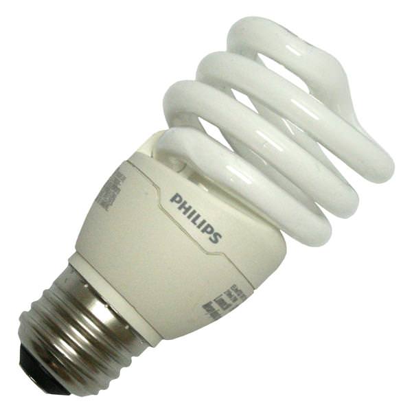 13 watt - 120 volt - EL/mdT2 - Medium Screw (E26) Base - 2,700K - Warm White - EnergySaver - Twist / Spiral | Philips Compact Fluorescent Light Bulb (Philips EL/mdT2 13W Spiral 2700K (41399-6) 13996)