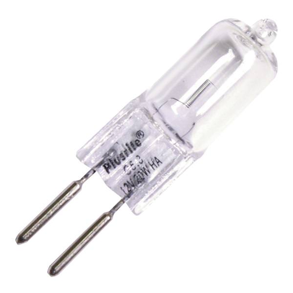 20 watt - 12 volt - T3 - Bi-Pin (G5.3) Base - 2,850K - Warm White - Clear - Low Voltage | Plusrite Halogen Incandescent Light Bulb (Plusrite JC20/CL/G5.3 3303 03303)