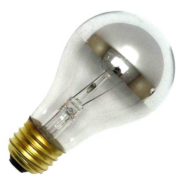 100 watt - 130 volt - A19 - Medium Screw (E26) Base - 2,700K - Dimmable - Clear / Silver Crown | Satco Incandescent Light Bulb (Satco 100A/SL S3956 03956)