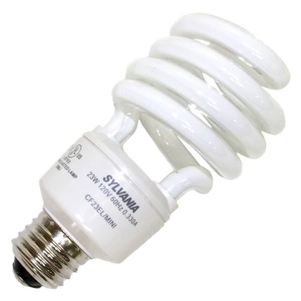 23 watt - 120 volt - T2 - Medium Screw (E26) Base - 2,700K - Warm White - 800 Series - Dulux EL - Twist / Spiral | Sylvania Compact Fluorescent Light Bulb (Sylvania CF23ELSPIRAL827 26353)