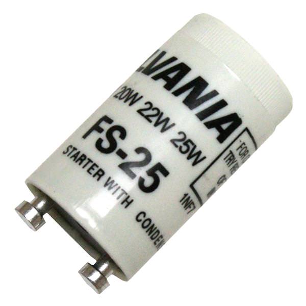 FC6 (20 watt) & FC8 (22 watt) Circline Sylvania Light Bulbs when Operated by Preheat Sylvania Ballasts; F25 and F18T8 Preheat Sylvania Light Bulb | Sylvania Fluorescent Starter (Sylvania FS-25 42512)