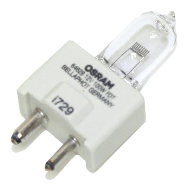 100 watt - 12 volt - T4 - Bi-Pin Pre-Focus (GY9.5) Base - Clear | Sylvania Halogen Incandescent Light Bulb (Sylvania FDT 64628 54276)