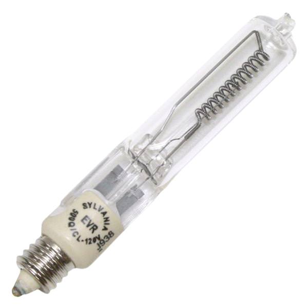 500 watt - 120 volt - T4 - Miniature Candelabra Screw (E11) Base - 3,000K - Natural White - Clear - Single Ended - Super-Q | Sylvania Halogen Incandescent Light Bulb (Sylvania 500Q/CL/MC (EVR) 120V 58766)