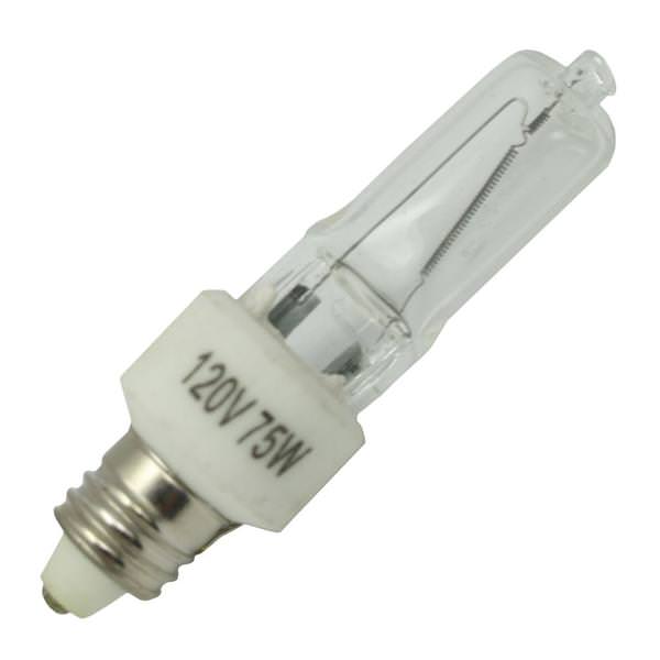 75 watt - 120 volt - T3 - Miniature Candelabra Screw (E11) Base - 2,950K - Warm White - Clear - Single Ended - Super-Q | Sylvania Halogen Incandescent Light Bulb (Sylvania 75Q/CL/MC/RP 120V 58884)