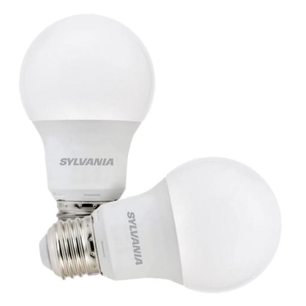 8.5 watt - 120 volt - A19 - Medium Screw (E26) Base - 4,100K - Cool White - Frosted - Rough Service - Ultra LED­™ | Sylvania LED Light Bulb (2 pack) (Sylvania LED8.5A19F84110YVRSRP2 40212)