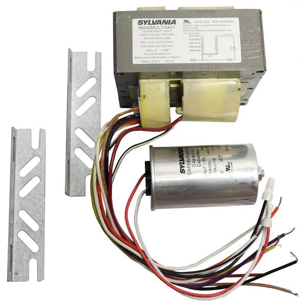 1 Lamp - 400 watt - 120/208/240/277/480 volt - Multi-Tap - Magnetic | Sylvania Metal Halide HID Ballast Kit (Sylvania M400MULTI5KIT 75725)