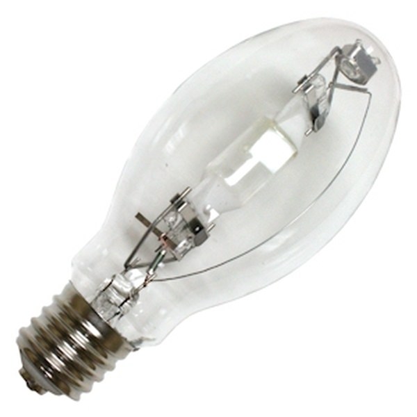 400 watt - ED28 - Mogul Screw (E39) Base - 4,100K - Cool White -Clear - High Output - Position Dedicated Base Up - Reduced Color Shift - Reduced Outer Jacket - Metalarc® Pulse Start | Sylvania Metal Halide HID Light Bulb (Sylvania MS400/PS/BU-ONLY/ED28 64052)
