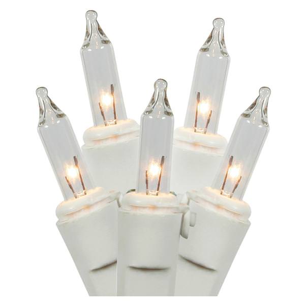50 Light - 23' - White Wire - Clear - Miniature | Vickerman Christmas Light String Set (Vickerman MINIATURE SET 50LT CLR (W5W0501) 15760)