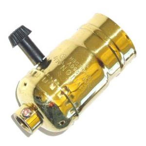 Two Circuit Turn Knob Brass Metal Shell Westinghouse Socket (Westinghouse BRASS 3WIRE SOCKET 22053)